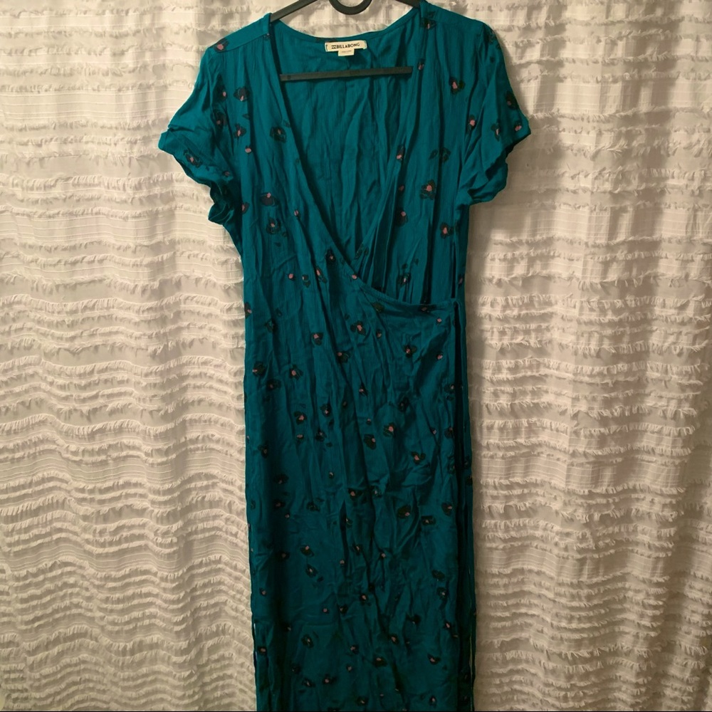 Teal Billabong wrap dress - so pretty!